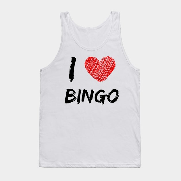 I Love Bingo Tank Top by Eat Sleep Repeat